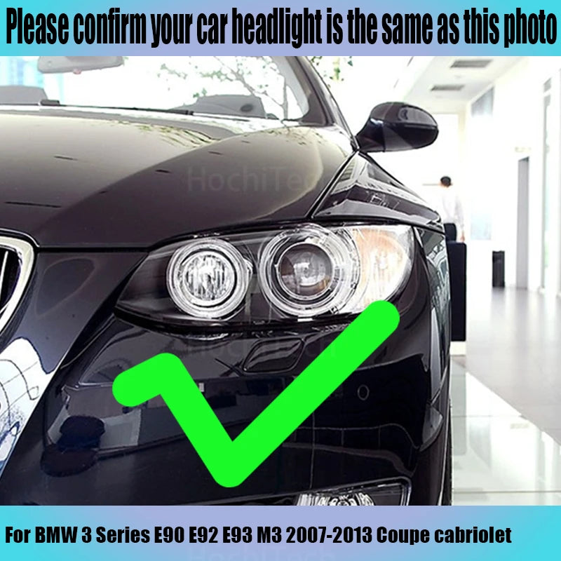 For BMW 3 Series E90 E92 E93 M3 2007-13 Coupe Cabriolet Hight Quality LED Angel Eyes Kit Cotton White Ring