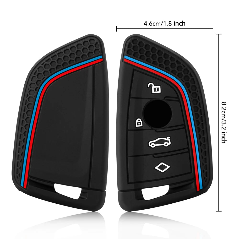 Silicone Car Key Case Cover Shell Fob for BMW F30 F31 F32 F34 F20 F21 F07 F10 1 3 5 7 Series X1 X3 G01 X4 G02 X5 F15 F16 M3 M4