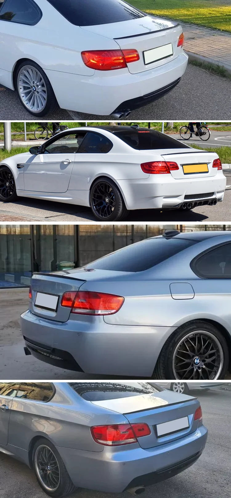 For BMW Accessories 3 Series E92 Coupe 332d 335i M3 Style 2007-2013 Car Black Boot Rear Trunk Wing Roof Spoiler Lip Cover