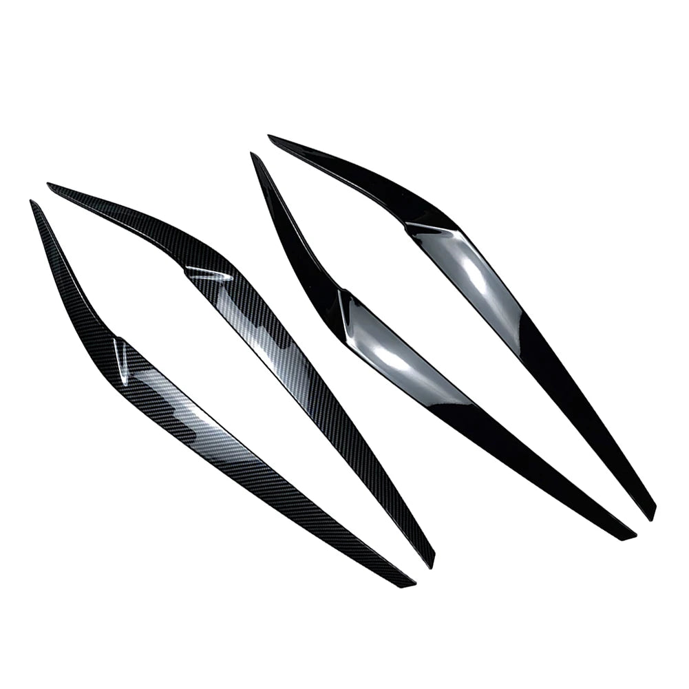 Car Front Headlight Eyebrow Eyelid Cover Trim For BMW 5 Series G30 G31 G38 F90 M5 525I 530I 540I 2017 2018 2019 2020 2021