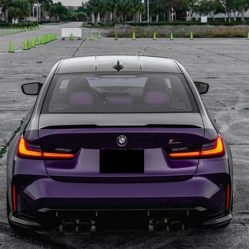 For BMW G20 2019-2023 Rear Bumper Lip Spoiler Cap Rear Trunk Roof  Wing M3 Style Rear Roof Lip Spoiler Wing ABS Car Accessories