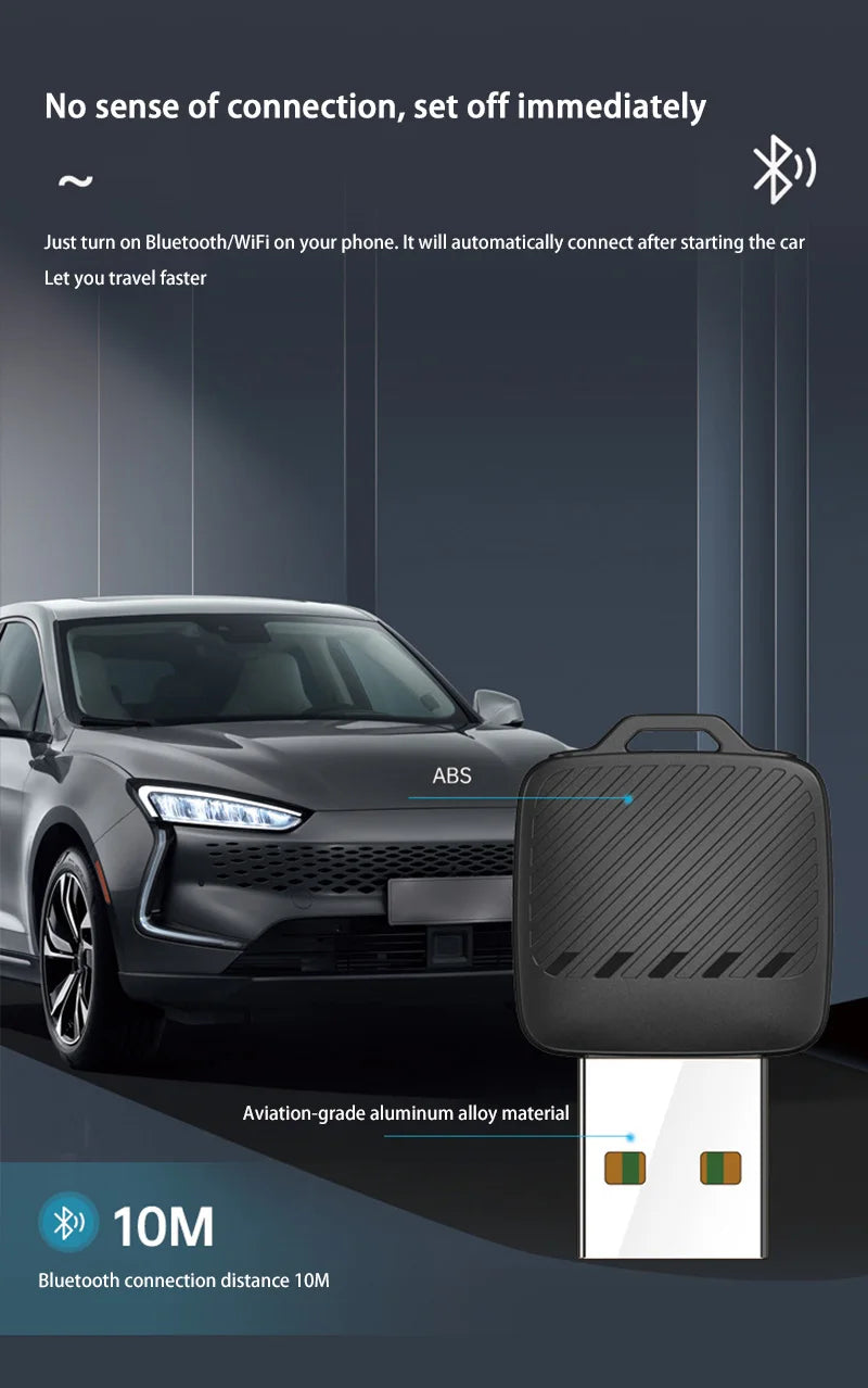 Lenovo 2 in 1 Wireless Android Auto Adapter Wireless CarPlay Dongle Car Intelligent Systems AI Smart Box For Car Wired CarPlay