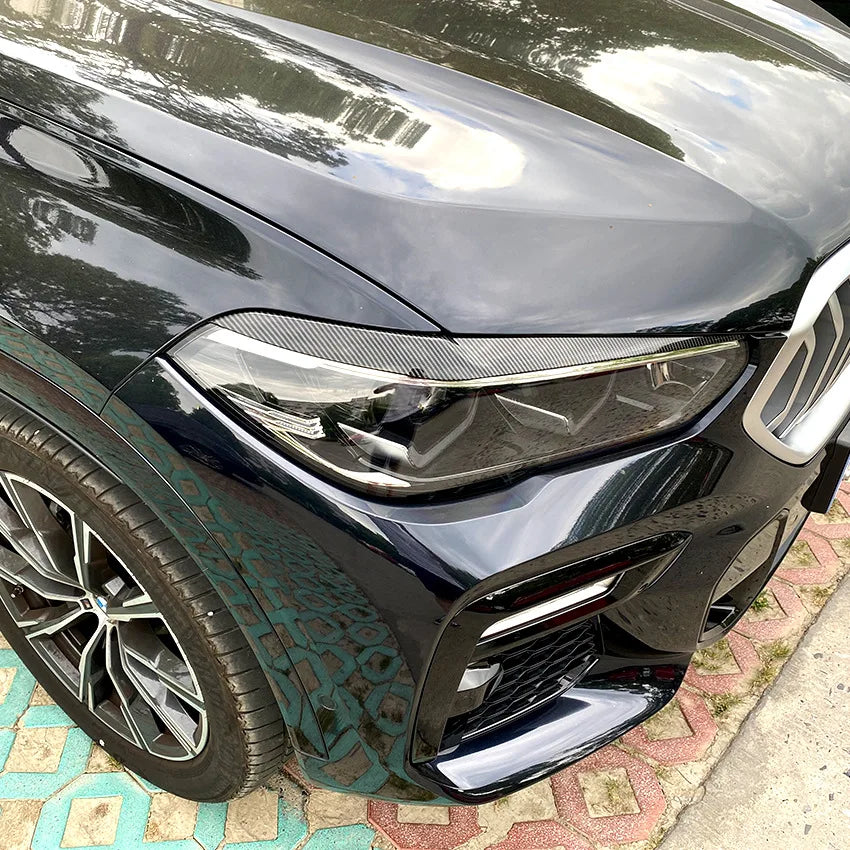 2018 To Up For BMW X5 G05 X6 G06 30i 30d 35i 35d 40i 40d 45e M50i M50d Evil Headlight Eyebrows Eyelid Eyelash Head Light Lamp