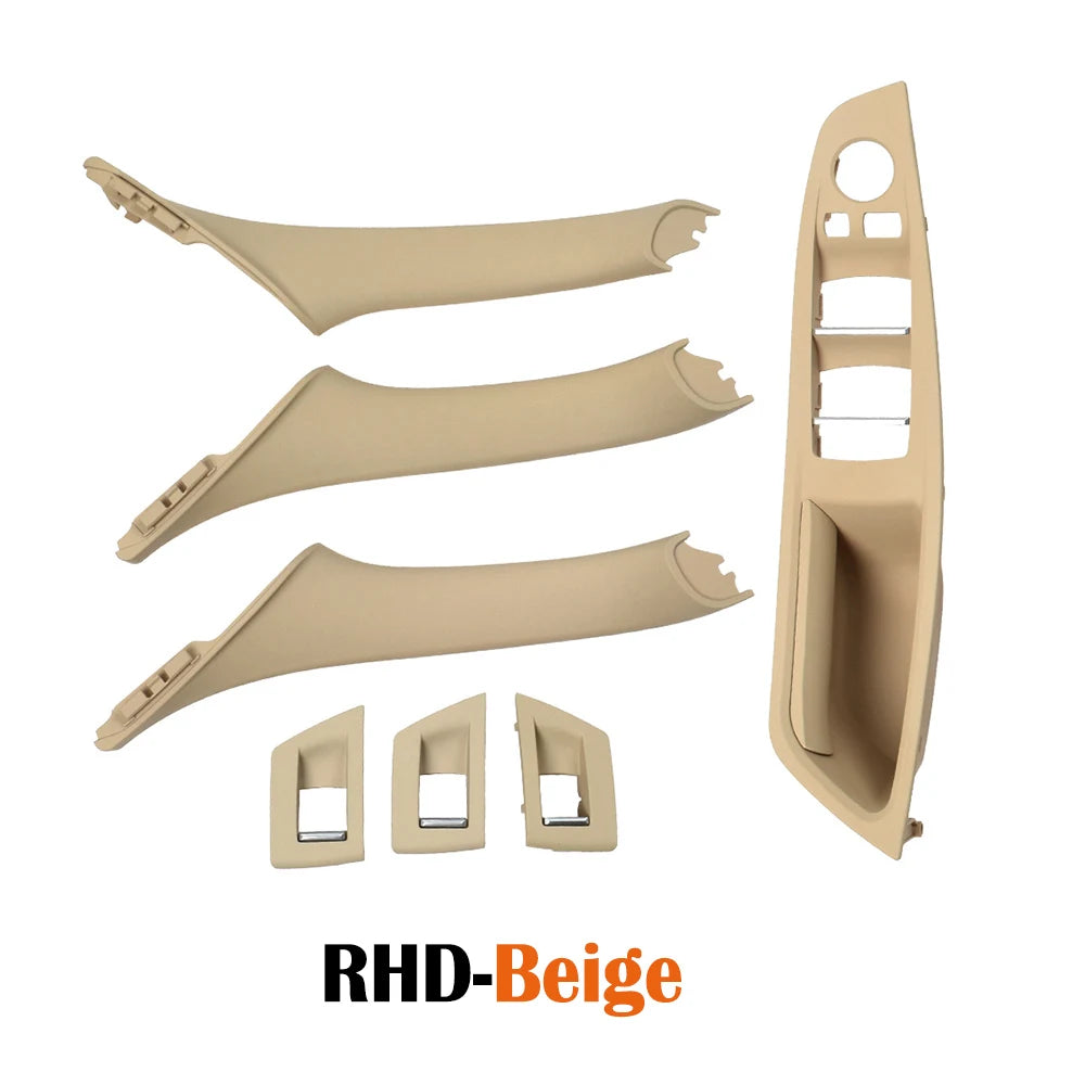 LHD RHD Beige Black Brown Oyster Car Interior Door Armrest Inside Pull Handle Set For BMW 5 Series F10 F11 523i 525i 528i 530i