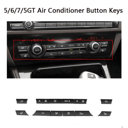 Climate control button position on a BMW 5, 6 and 7 Series (F10, F06, F01, F07) dashboard