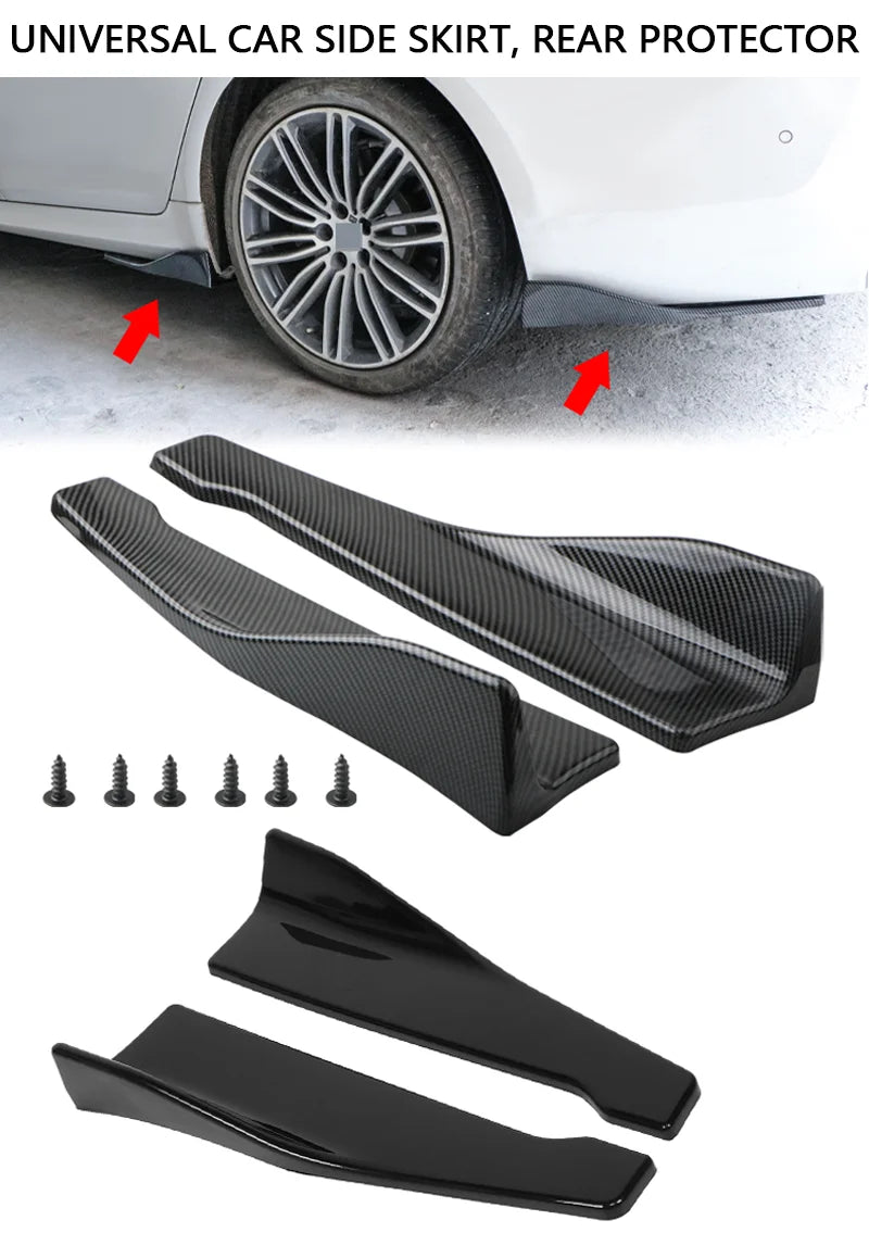 48CM Side Skirt For Car BMW E90 E46 F20 F30 E39 G20 Accessories Universal Extension Protector Rear Bumper Spoiler Diffuser Split