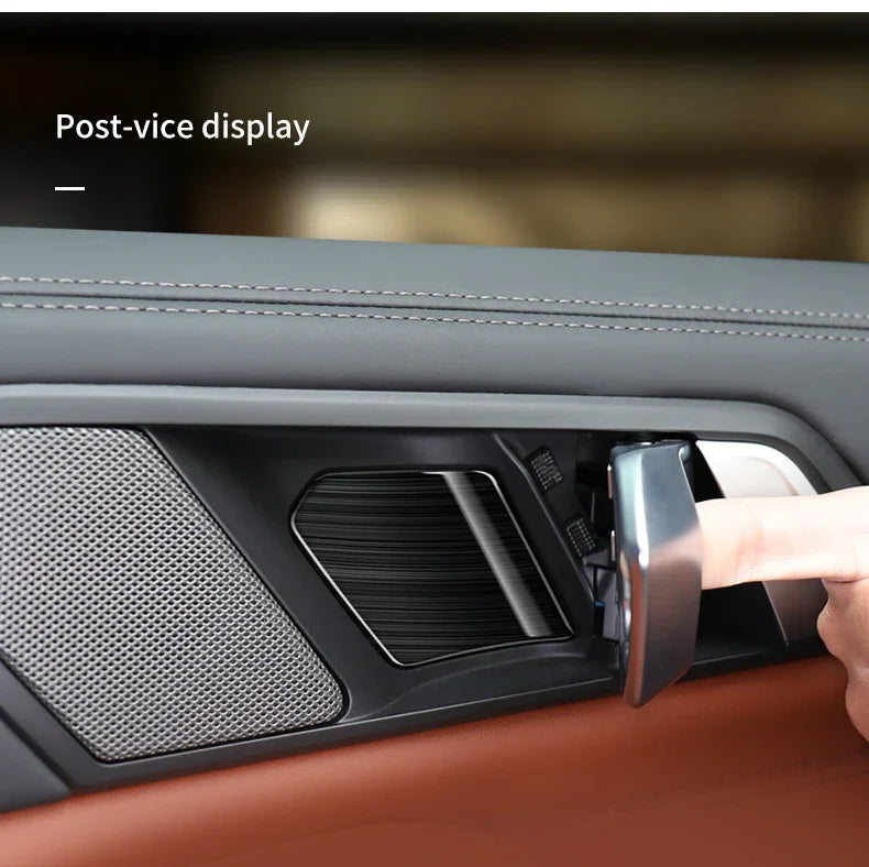 4PCS Car Inner Door Bowl Stickers Stainless Steel Door Handle Frame For BMW X5 G05 X6 G06 X7 G07 2019 2020 2021 2022 Accessories