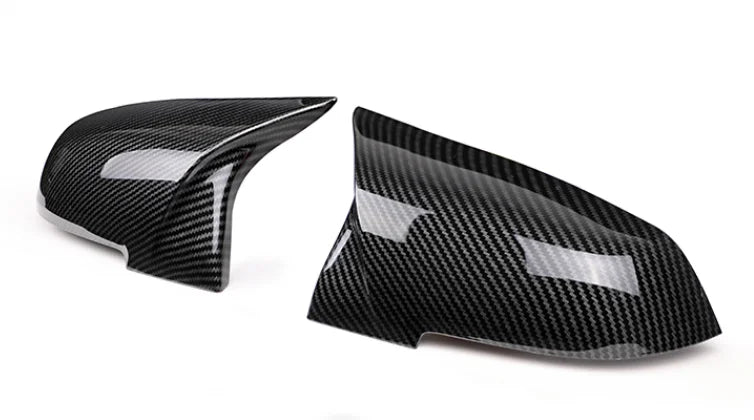 1Pair Side Rearview Wing Mirror Cover Caps For BMW 1 2 3 4 Series F20 F30 F31 F32 F34 F36 E84 2014 -2019 ABS Gloss Black