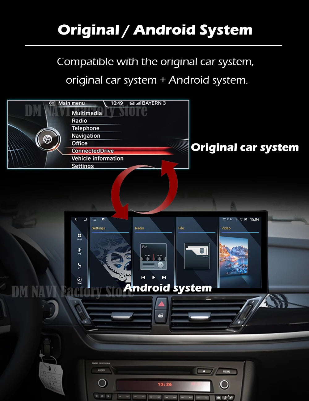 Android OS for BMW X3 G01 X4 G02 2018 - 2020 EVO System Car Radio Video Player Carplay DSP Stereo 12.3 inch Touch Screen 4G WiFi