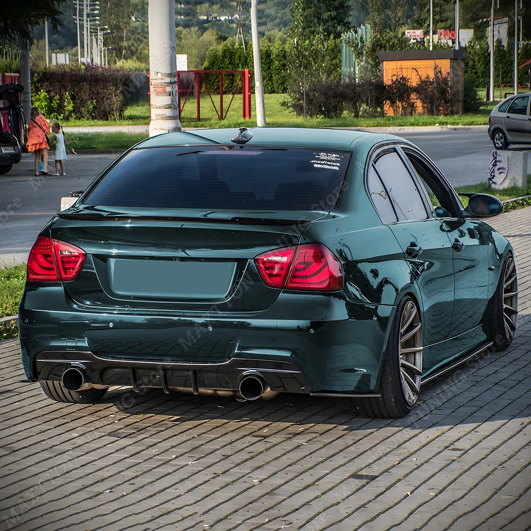 Rear Bumper Splitter Lip Spoiler For BMW 3 Series E90 E91 M Sport 2005-2012 MP Style Rear Diffuser Guard Car Replacement Part