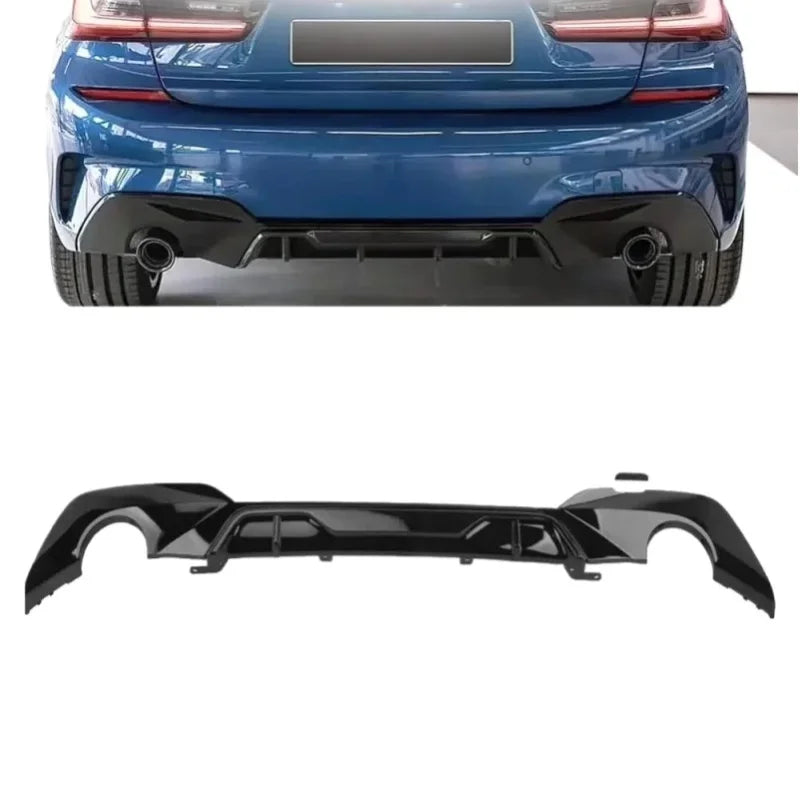 Rear Diffuser, Gloss Black, for BMW 3 Series G20 / G21 Pre-LCI, 330i (2019-2022)
