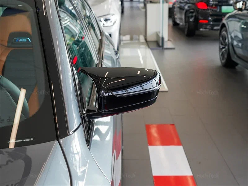 For BMW 3 4 5 6 7 8 series G20 G22 G30 G38 G11 G15 G16 Car Rearview Mirror Cover Side Wing Protect Frame Covers Bright Black
