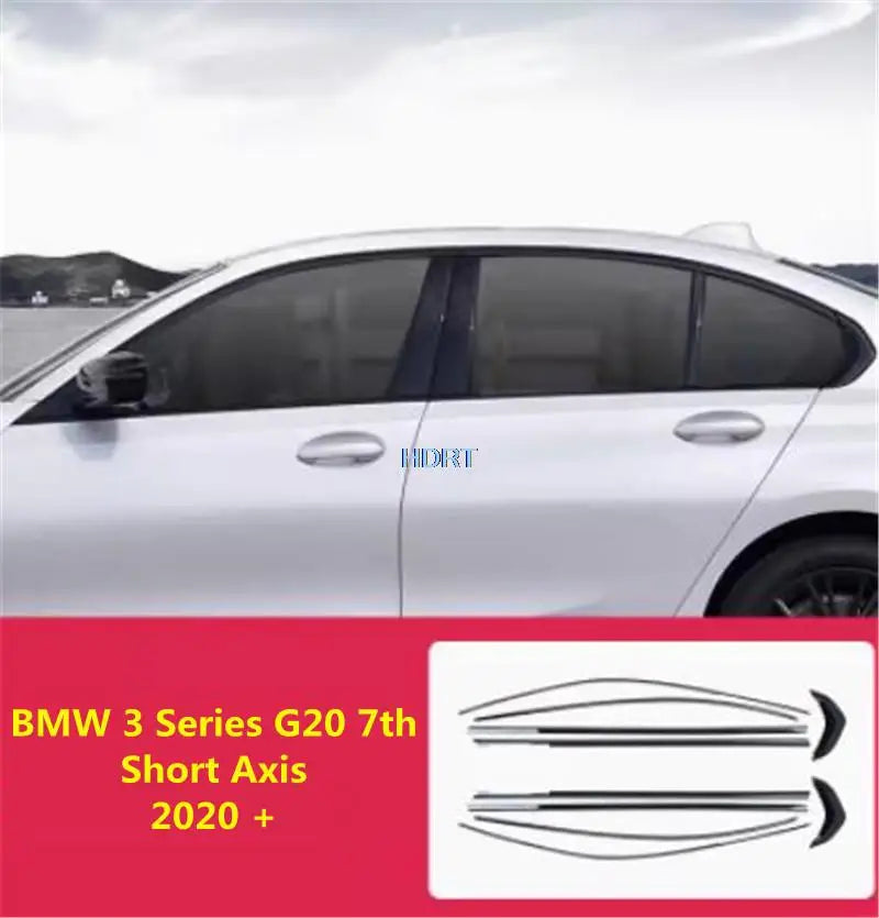 Sticker Glass Moulding Cover Black Window Strip Trim Frame For BMW X1 X2 X3 X4 X5 X6 X7 3 4 5 6 7 Series 2006-2023 Car Styling