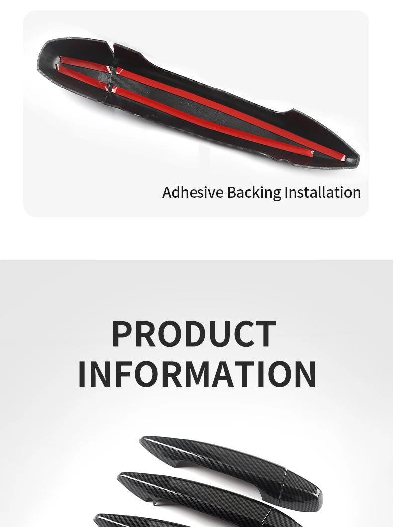 4PCS Car Door Handle Cover Trim Exterior Decoration For BMW G20 G30 G32 X1 F48 X2 F39 X3 G01 X4 G02 X5 F15 G05 G06 5 Series LHD