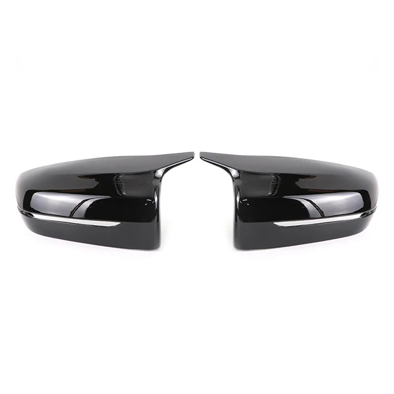 2Pcs Car Bright Black Side Rear View Mirror Cover Replacement For BMW 3 4 5 7 Series G20 G22 G30 G31 G38 G11 G12 2016 - 2022