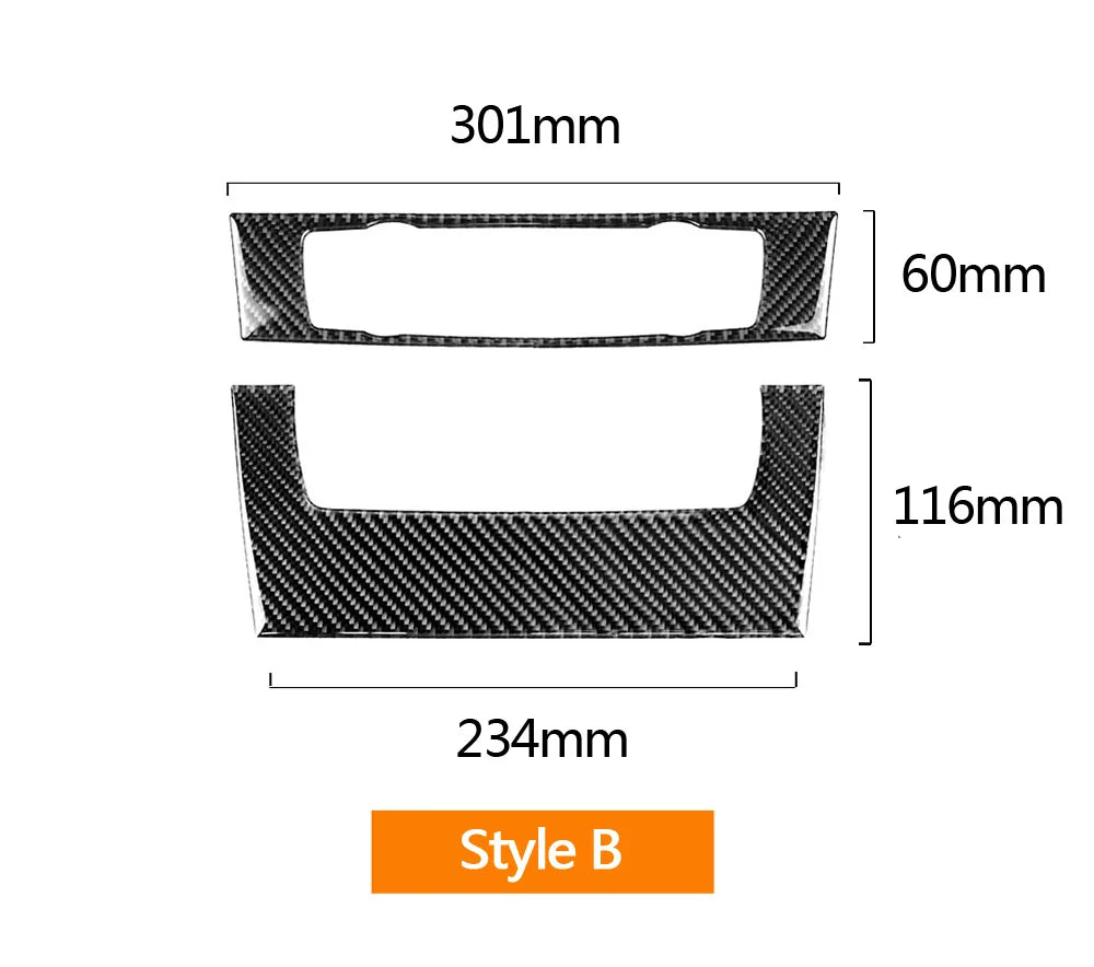 For BMW E90 E92 E93 3 Series Accessories Car Interior Real Carbon Fiber Air Conditioning CD Console Panel Cover Trim Car Styling
