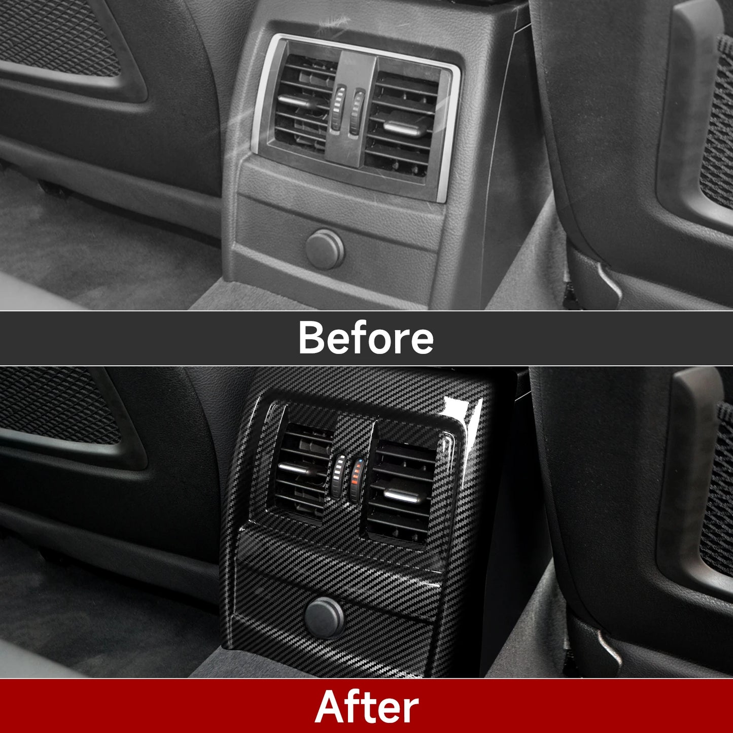 Car Center Console Dashboard Gear Shifter Panel For BMW F30 F31 F34 3GT F32 F33 F36 Trim Accessories, Carbon Fiber ABS Sticker
