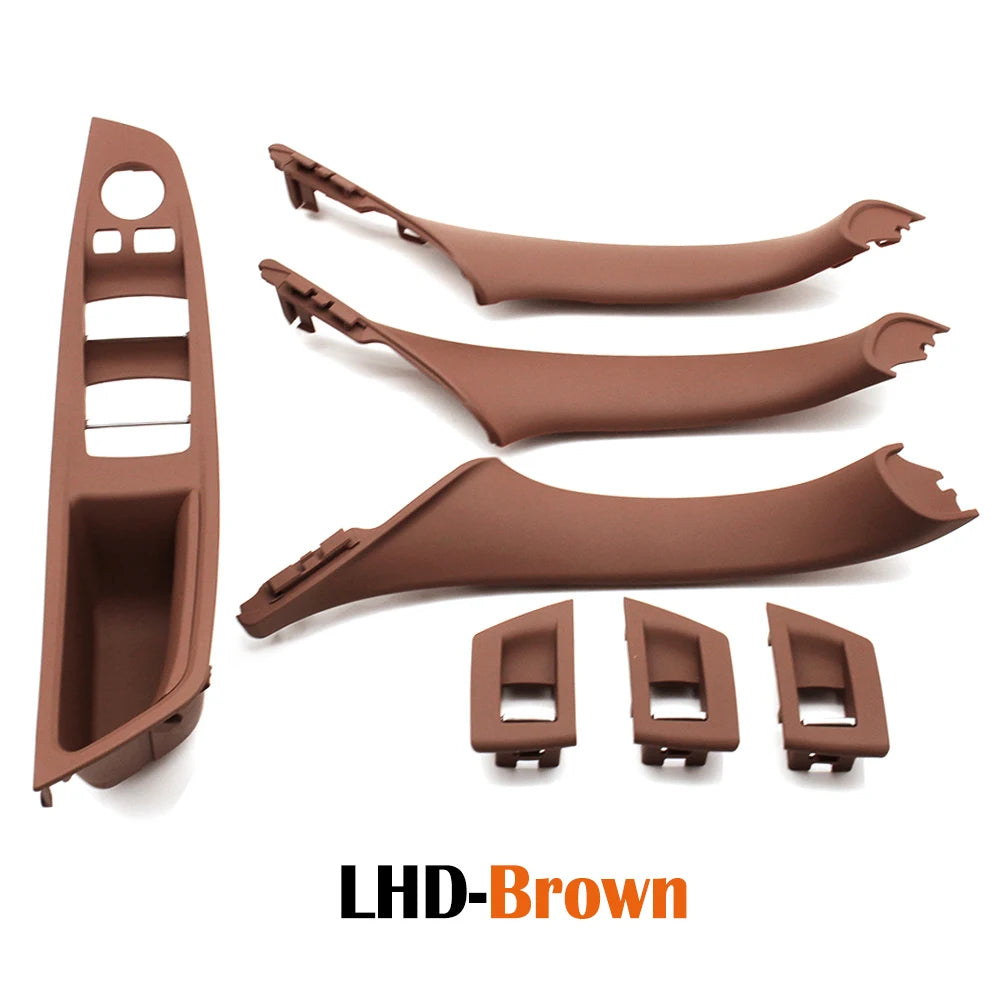 LHD RHD Beige Black Brown Oyster Car Interior Door Armrest Inside Pull Handle Set For BMW 5 Series F10 F11 523i 525i 528i 530i
