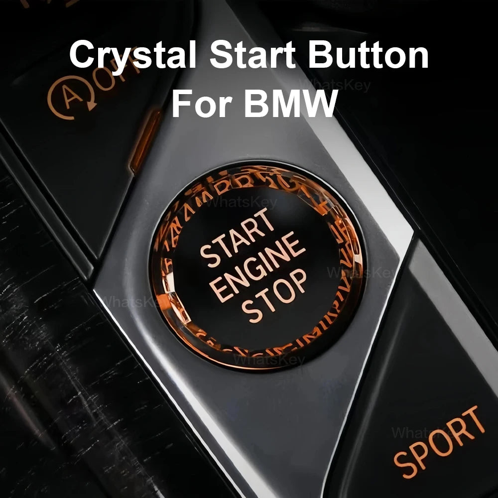 Crystal Start Button Car For BMW G20 G21 G22 G23 G26 G01 G02 G14 G15 1 2 3 4 Series Z4 F40 F44 M3 G80 M4 G82 X3 X4 X7 X6 X5