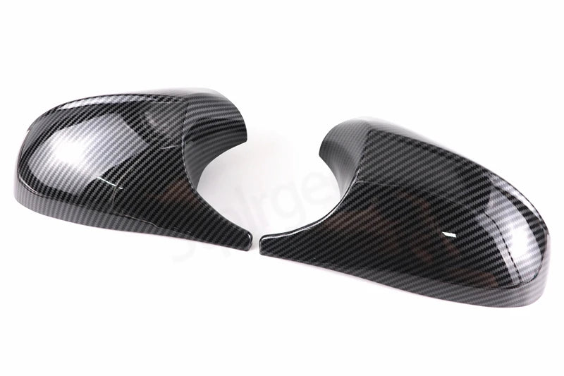 Carbon Fiber Pattern Black Side Mirror cover Caps Replacement for BMW E90 E91 2005-2011 E92 E93 2006-2013 E81 E82 E88 E87 E88