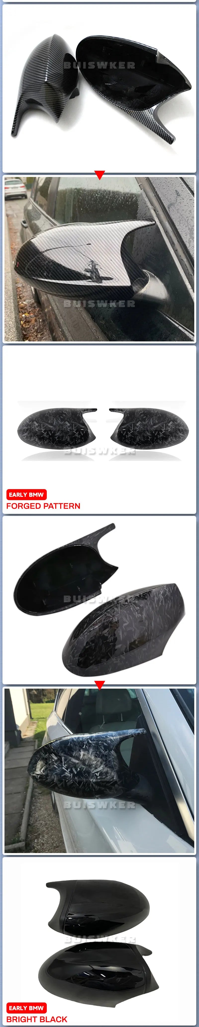 Side Rearview Mirror Cap Wing Mirror Cover Fit For BMW E90 E91 2005-2011 E92 E93 2006-2013 E81 E82 E88 E87 E88 Car Accessories