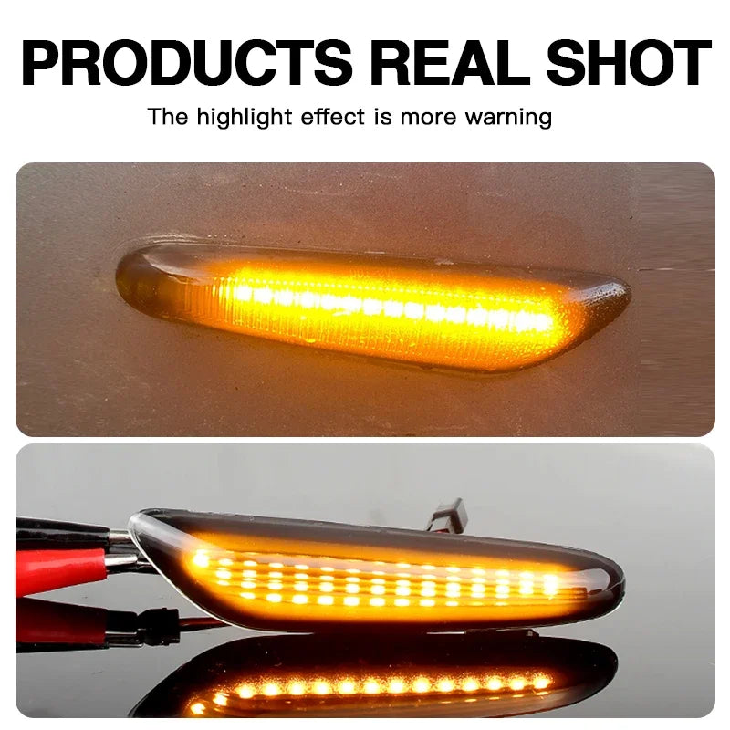 Sequential Flashing LED Turn Signal Side Marker Light For BMW E60 E61 E90 E91 E87 E81 E83 E84 E88 E92 E93 E82 E46 1 3 5 series