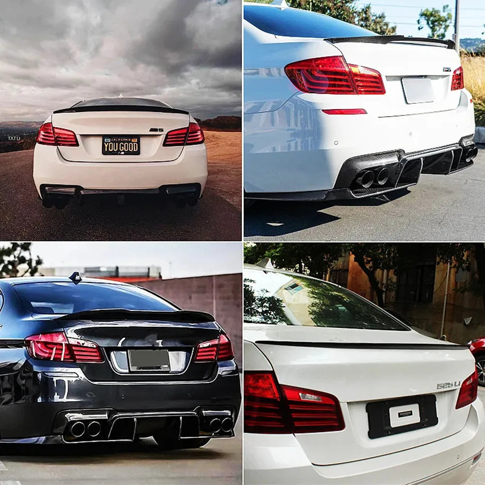 For BMW 5 Series F10 F18 M5 520i 525i 528i 530i 530i M4 M5 MP PSM Style Rear Trunk Lid Car Spoiler Wings Tuning Accessories Part