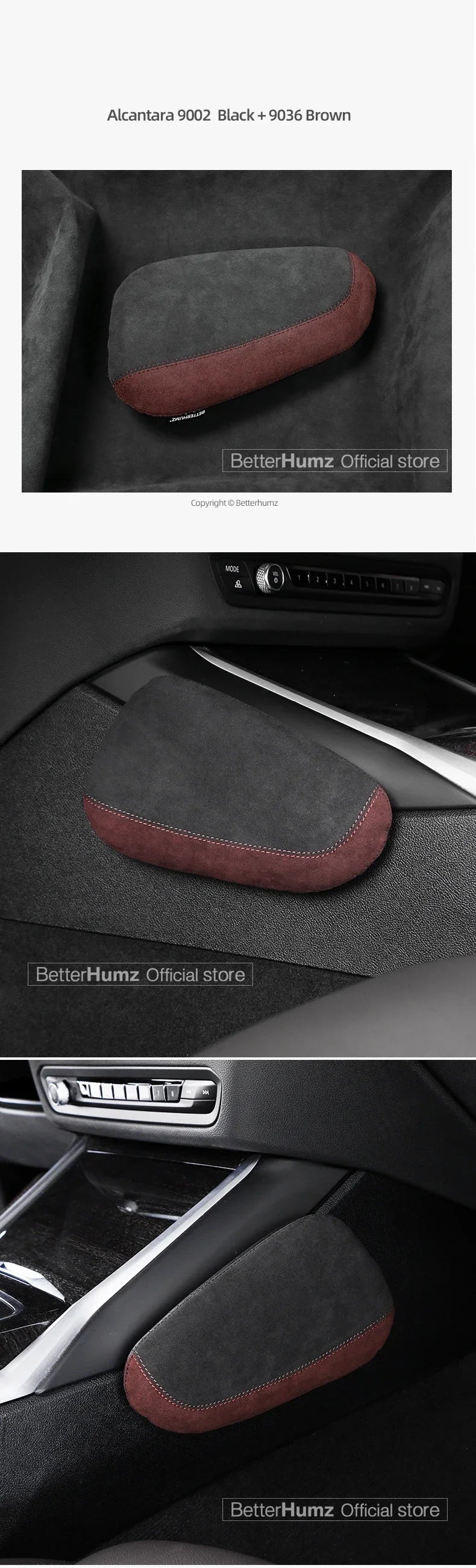 For BMW F30 F20 G20 G30 X3 G01 X5 E70 X6 E71 Made of Alcantara Car Door Armrest Elbow Pad Leg Support Cushion Anti-collision