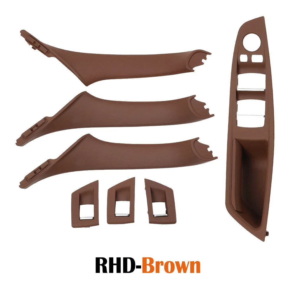 LHD RHD Beige Black Brown Oyster Car Interior Door Armrest Inside Pull Handle Set For BMW 5 Series F10 F11 523i 525i 528i 530i