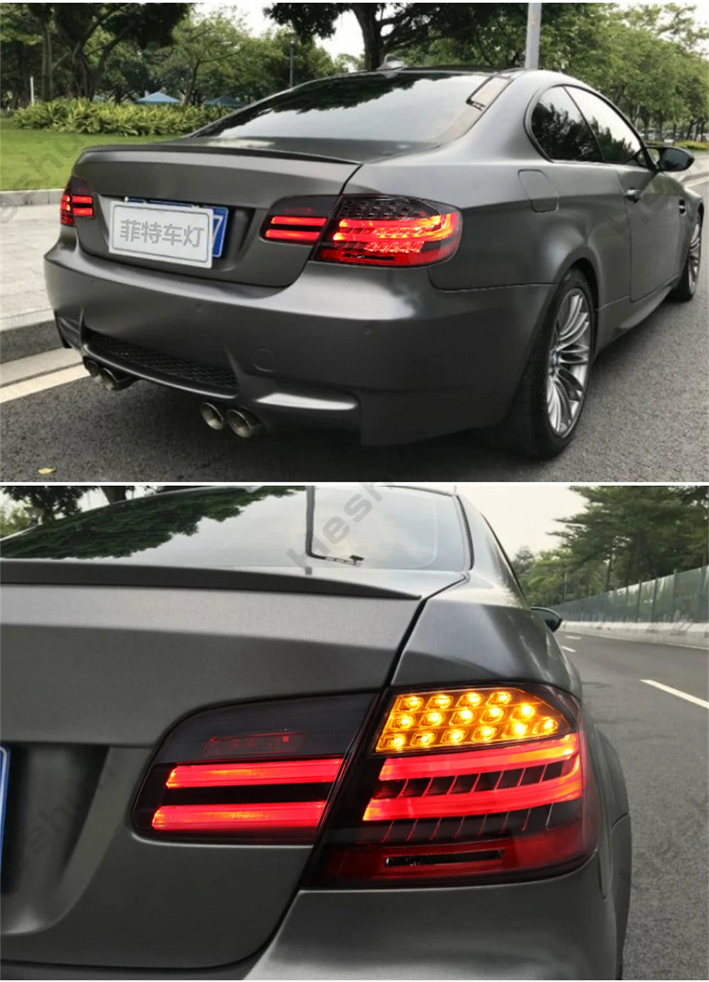 Pair Full LED Taillights For BMW 3 Series E92 M3 coupe 328i 335i 330i 2006 - 2012 Taillamp Rear Lamp Brake Fog Turn Signal Light