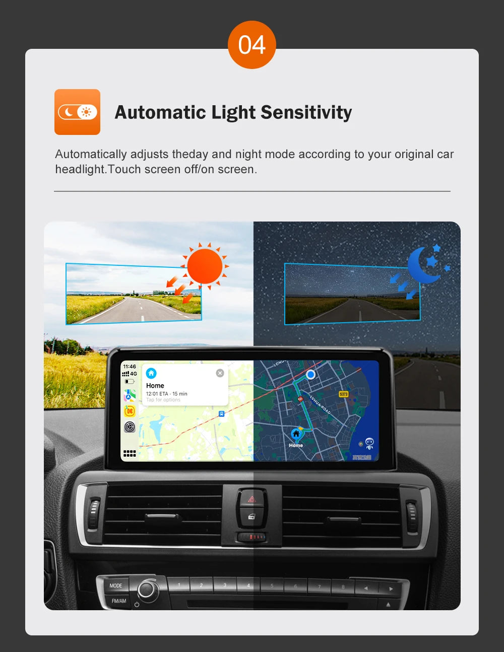 AUTOTOP 10.25" Linux Screen Wireless Carplay for BMW F30 F31 F32 F33 F34 F35 F20 F21 F22 NBT Retrofit Android Auto Multimedia BT