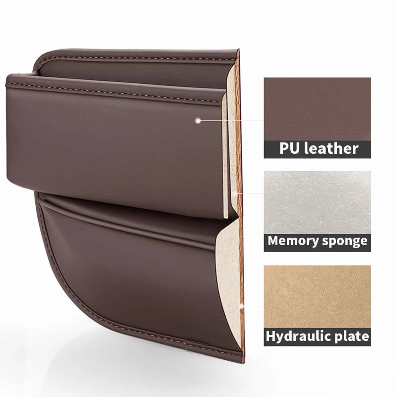 Leather Car Seat Sewn Gap Crevice Slot Storage Box Cup Holder For BMW E46 F30 E60 E90 F10 X5 E70 E39 E36 E87 X7 E92 E91 E28 X3 X