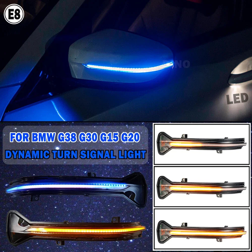 LED Dynamic Turn Signal Light For BMW 5 6 7 8 3 Series G38 G30 G31 G11 G20 M5 Side Mirror Flashing Light Repeater Blinker