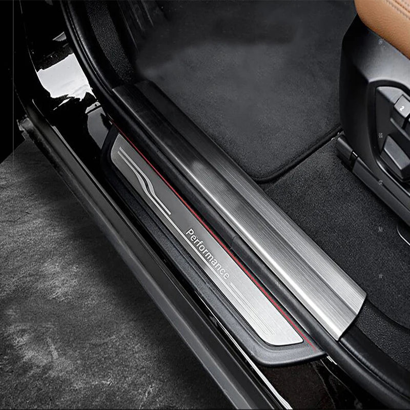 Accessories Door Sill Scuff Plate Guards Protector Sticker For BMW X1 X5 X6 E70 E71 E84 E90 F10 F15 F16 F20 F25 F26 F30 F34 F36