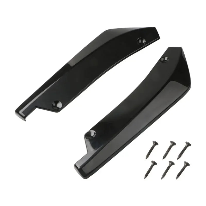 Universal Car Front Rear Bumper Strip Lip Spoiler Diffuser Splitter Scratch Protector Carbon Fiber Winglets Side Skirt Extension