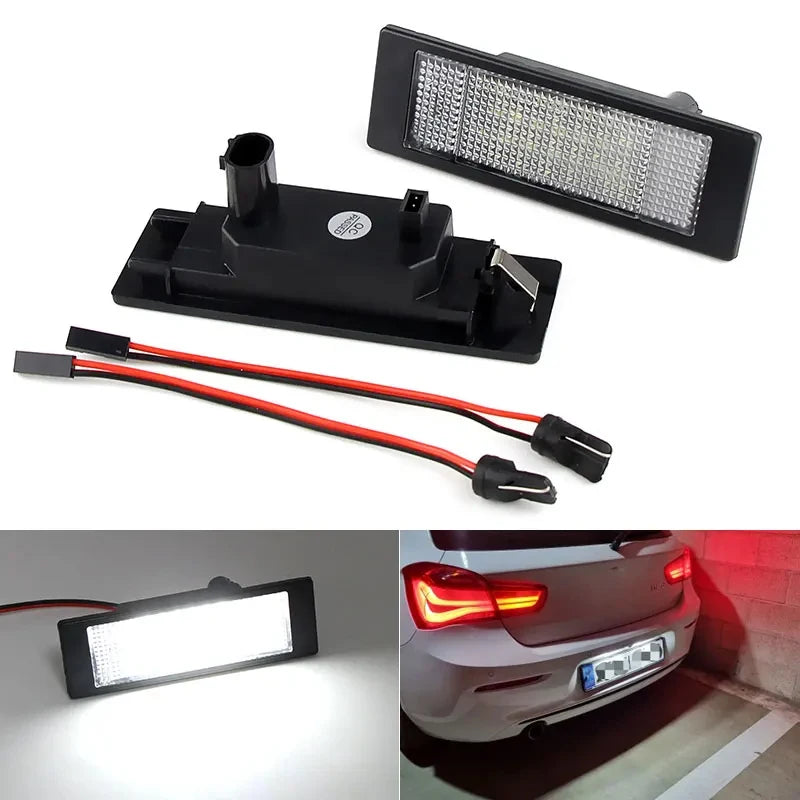 For BMW 1 Series E81 E87 E63 E64 M6 E85 E86 Z4 F12 F13 F20 K48 MINI R60 R61 LED License Number Plate Lamp Car Light Luz No Error