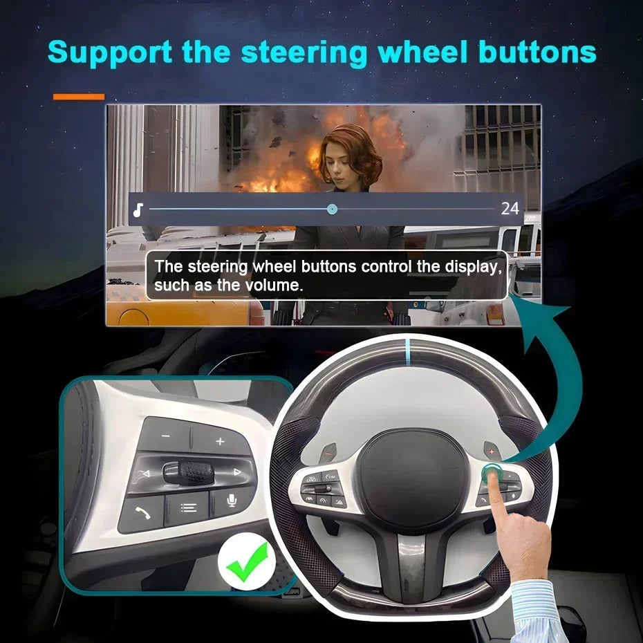 Carplay Android 15 Auto Car Radio Multimedia 7'' Screen For BMW 5 Series E39 X5 E53 M5 1995-2007 2 din autoradio Stereo 4G LTE