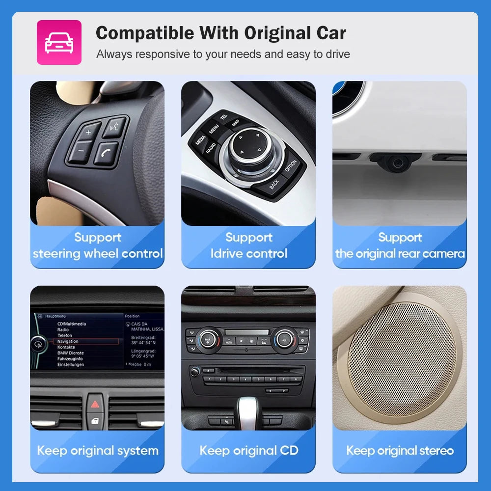 AUTOTOP 10.25" Linux Screen Wireless Carplay for BMW F30 F31 F32 F33 F34 F35 F20 F21 F22 NBT Retrofit Android Auto Multimedia BT