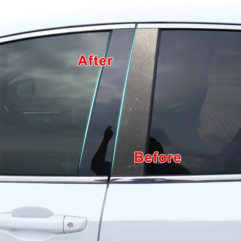 For BMW F30 E46 E90 G20 318i 325i 320i 328i Car Door Window Pillars B-pillar Post Trim Stickers Glossy Carbon Fiber Wrap Films