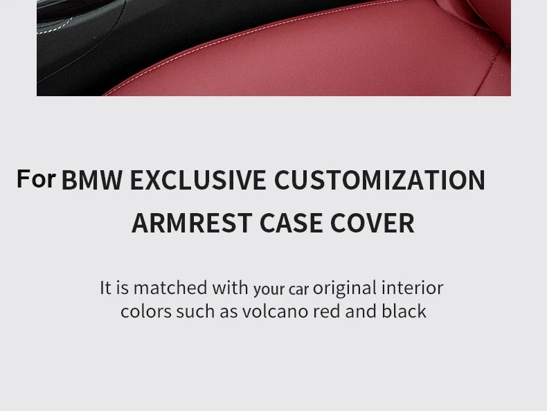 Car Armrest Box Cover Cushion PU Leather Center Console Armrest Protector Pad For BMW 5 Series G30 G32 6GT 2018-2023 Accessories