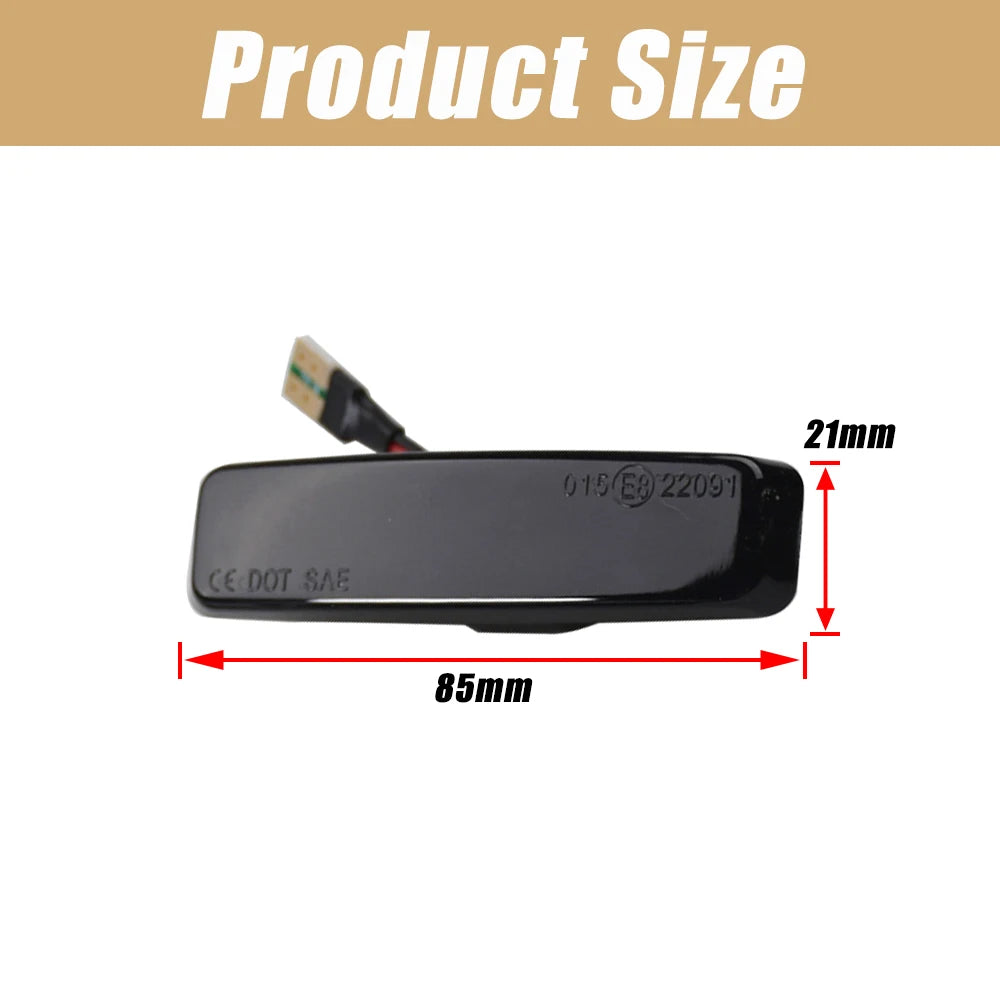 Led Dynamic Turn Signal Light Side Marker Fender Sequential Lamp Blinker Indicator Trim Cover For BMW 5 Series E39 1995-2003 M5