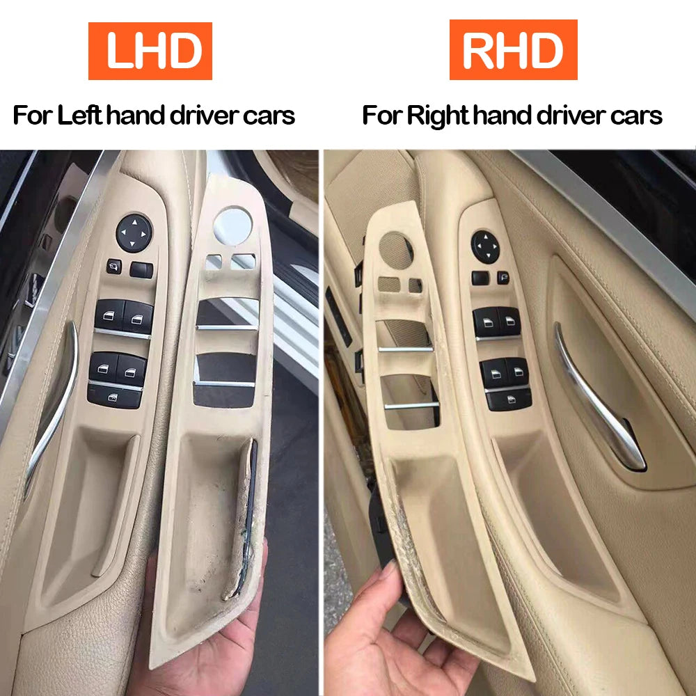 LHD RHD Beige Black Brown Oyster Car Interior Door Armrest Inside Pull Handle Set For BMW 5 Series F10 F11 523i 525i 528i 530i