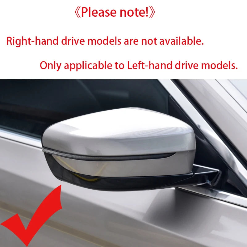 2Pcs Car Bright Black Side Rear View Mirror Cover Replacement For BMW 3 4 5 7 Series G20 G22 G30 G31 G38 G11 G12 2016 - 2022