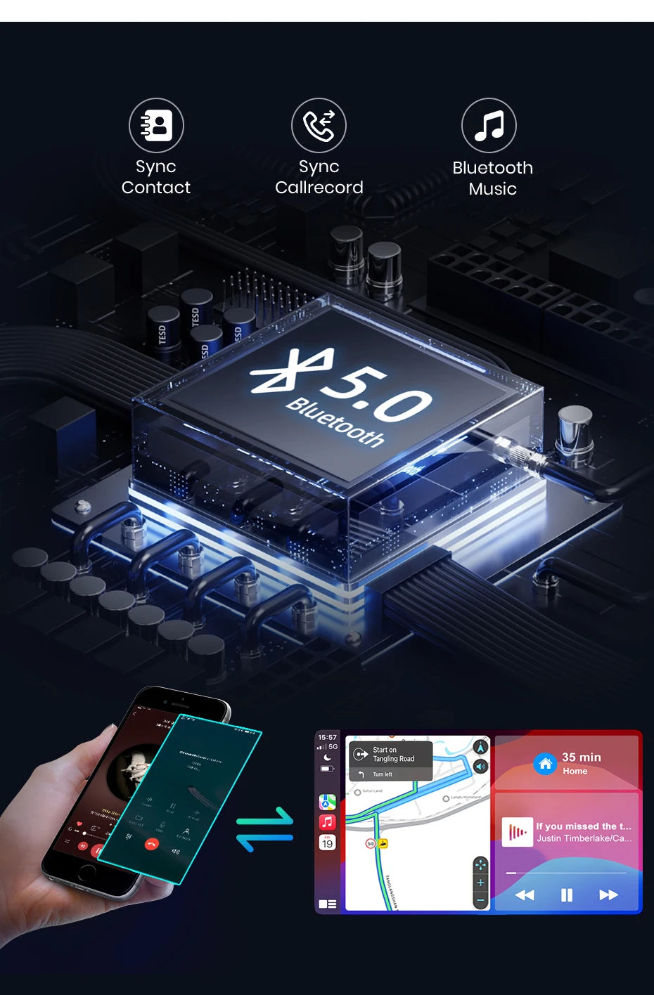 Junsun 7" Wireless CarPlay Android Auto Car Radio for BMW E46 M3 318 320 325 330 335 Multimedia Wireless Apple CarPlay Smart Intelligent Systems IPS Touch Screen Stereo Video Player 2 Din Autoradio Head Unit Navigation BT GPS