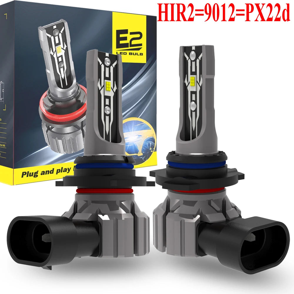 2X 9012 HIR2 9005 HIR2 H4 H7 H8 H9 H11 Led Fog Light Daytime Running Light DRL For BMW E46 E90 E60 E39 F10 F30 X5 E53 E87 6000k