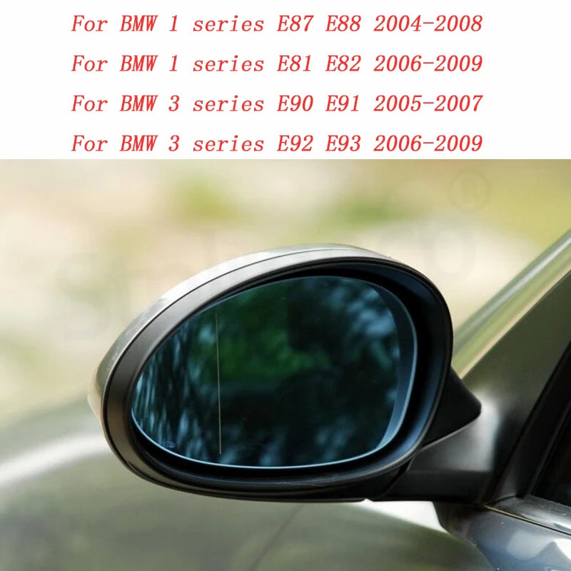 Carbon Fiber Pattern Black Side Mirror cover Caps Replacement for BMW E90 E91 2005-2011 E92 E93 2006-2013 E81 E82 E88 E87 E88
