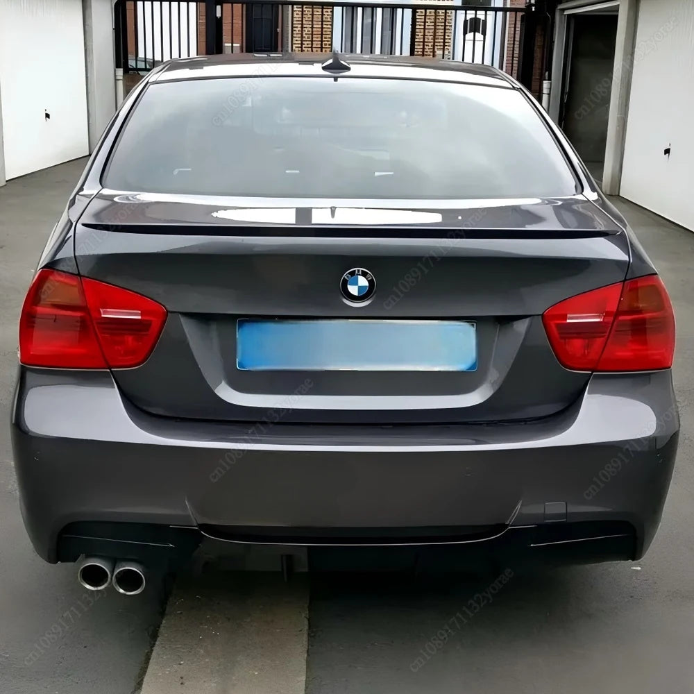 MP Style For BMW 3 Series E90 E91 320i 320d 325d 330d 335i 2005-2012 4-Door M-Sport Rear Bumper Diffuser Bodykits Tuning Black
