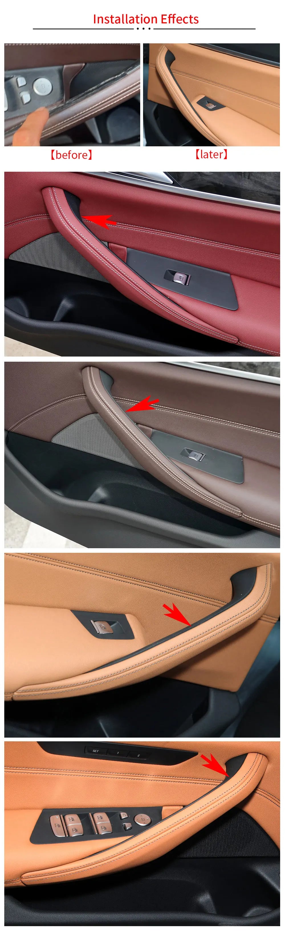 For BMW G30 G31 Car Front Rear Interior Door Handle Pull Accessory For BMW 5 Series 520 523 525 528 530 535 51417438523
