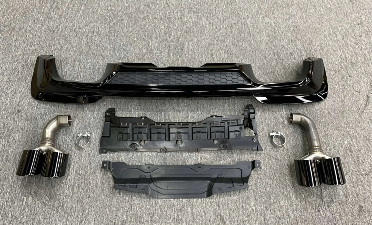 Rear Diffuser, Gloss Black, for BMW X3 G01 Pre-LCI (2018-2021)