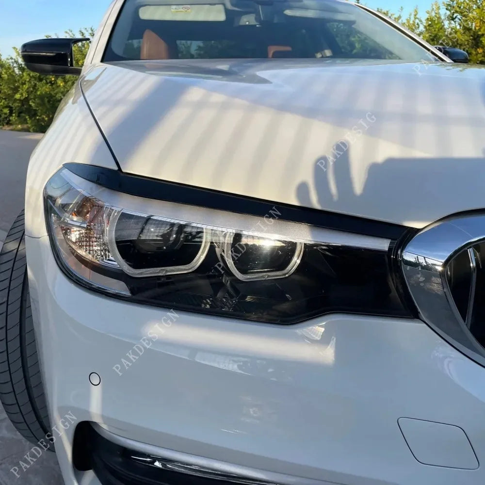 Front Headlight Eyelids Eyebrows for BMW 5 Series G30 G31 G38 F90 M5 525I 530I 540I 2017-2021 High Quality ABS Car Front Bodykit